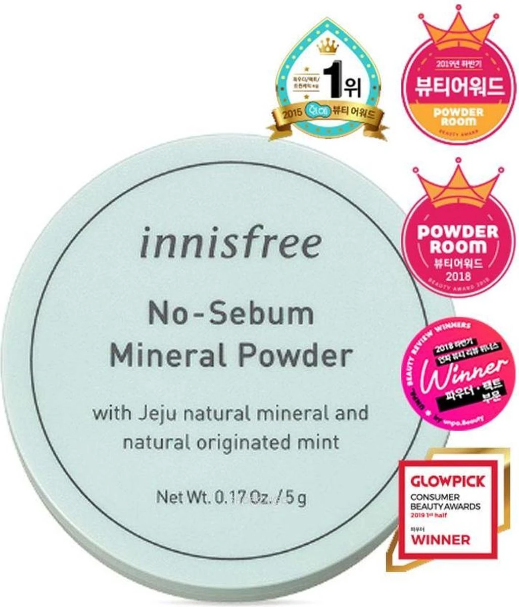 Innisfree NO SEBUM Mineral Face Powder - Setting Powder - Korean Beauty - New 2022 - Matterend Effect - Verminderd Glans - All Skin Types - Neutralizes Shine T-Zone 3 Innisfree NO SEBUM Mineral Face Powder - Setting Powder - Korean Beauty - New 2022 - Matterend Effect - Verminderd Glans - All Skin Types - Neutralizes Shine T-Zone
