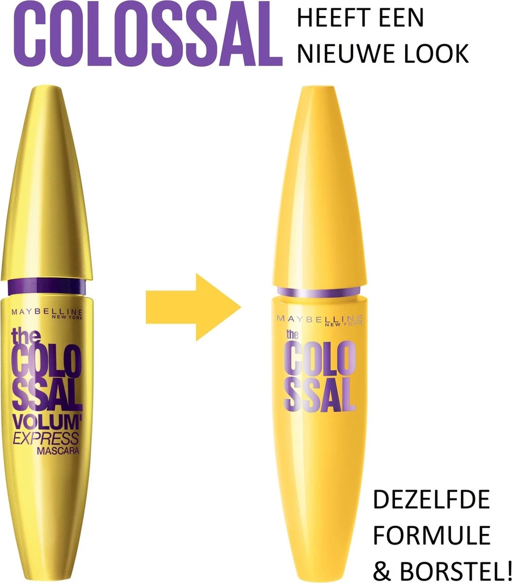Maybelline Volum' Express Colossal Glam Black Mascara - Volume Mascara 12 Maybelline Volum' Express Colossal Glam Black Mascara - Volume Mascara - Afbeelding 10