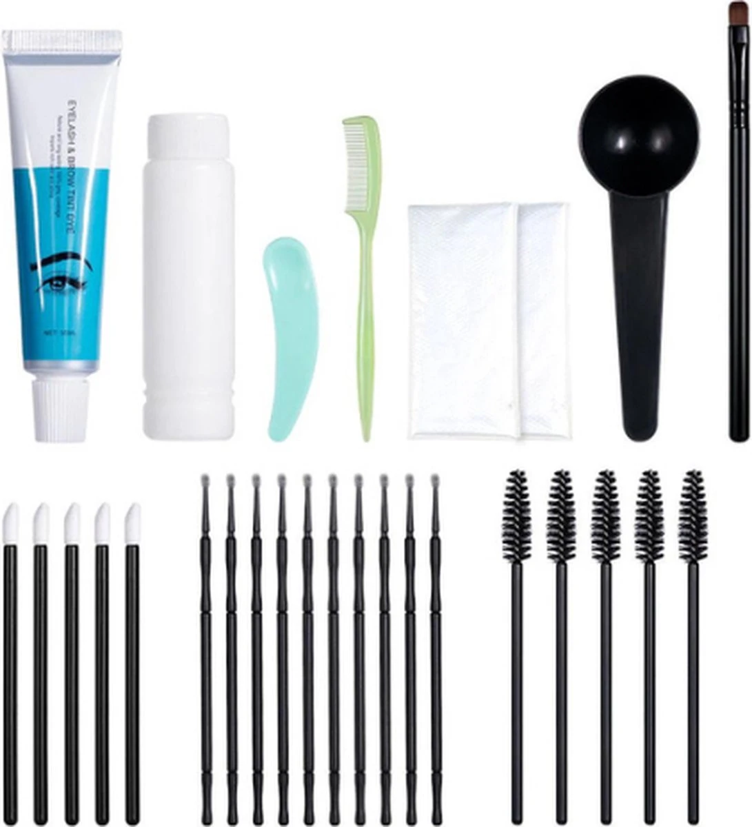 2 In 1 - Henna Wenkbrauwverf En Wimperverf - Zwart - Henna Brows - DIY Henna Brows Kit - Starterspakket Met Vele Extra's - 30 Ml 10 2 In 1 - Henna Wenkbrauwverf En Wimperverf - Zwart - Henna Brows - DIY Henna Brows Kit - Starterspakket Met Vele Extra's - 30 Ml - Afbeelding 8