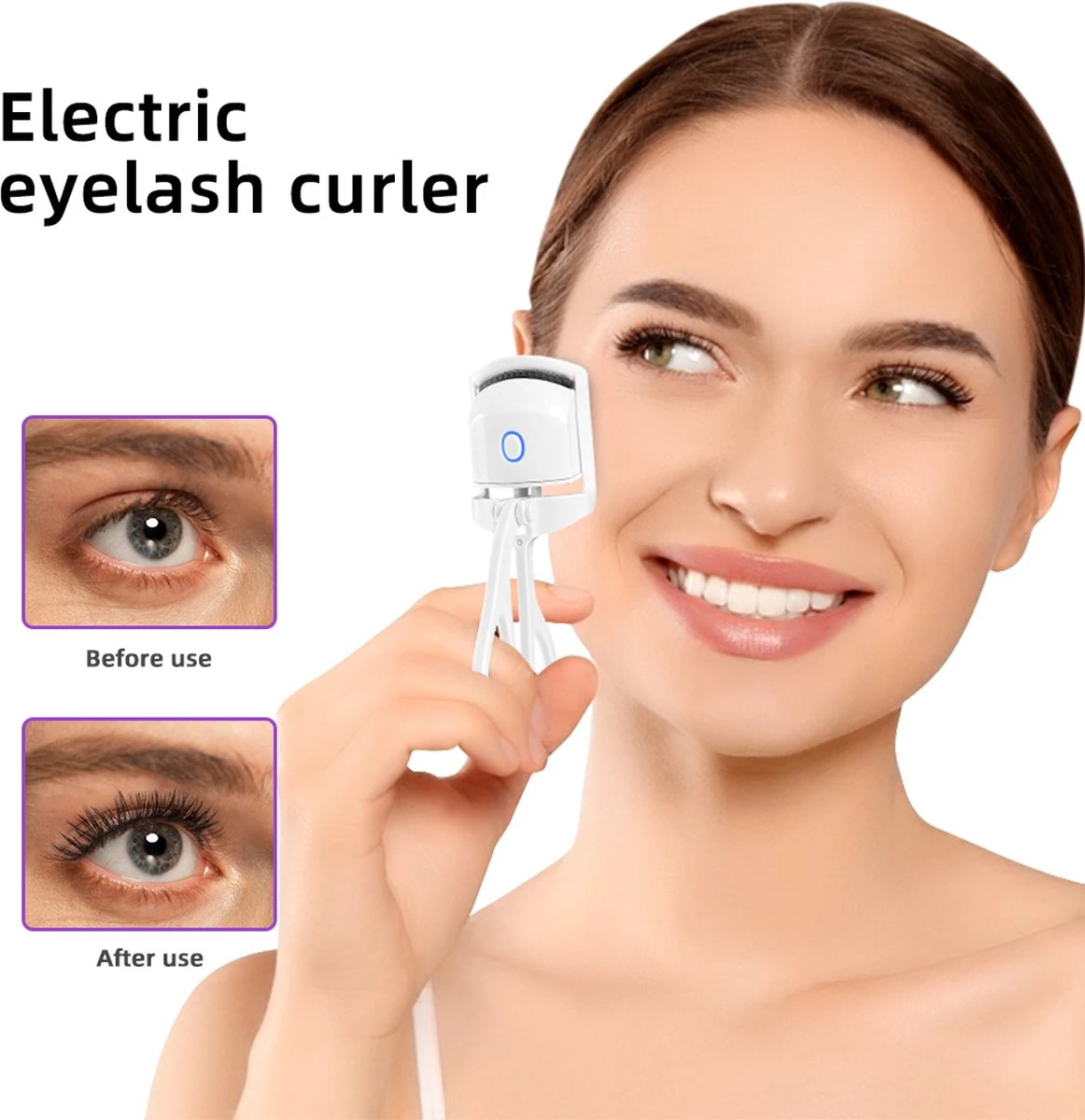 BeautyTech Elektrische Wimperkruller/Wimperkrultang - Wit - Oplaadbaar - Beauty - Verzorging - Make Up 4 BeautyTech Elektrische Wimperkruller/Wimperkrultang - Wit - Oplaadbaar - Beauty - Verzorging - Make Up - Afbeelding 2
