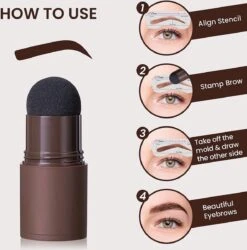 EverToys Wenkbrauw Stempel - Plus Poeder - Eye Brow Stamp - Kit - Trimmer - Potlood - Lash Lift - Stick - Potlood - Set - Bruin -Maybelline Winkel 1187x1200 8