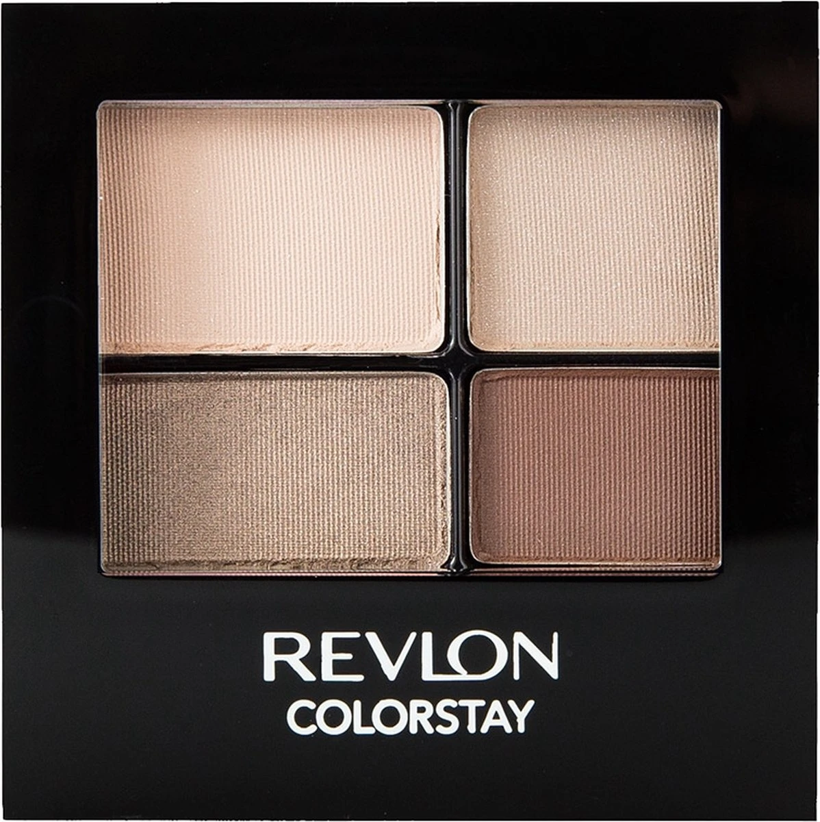 Revlon 16H ColorStay Quad - 500 Addictive - Bruin - Oogschaduw 4 Revlon 16H ColorStay Quad - 500 Addictive - Bruin - Oogschaduw - Afbeelding 2