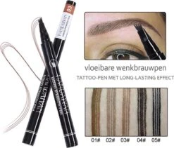 Wenkbrauw Microblade Pen - Tattoo - BRUIN 03 - Watervaste Microblading Wenkbrauwpen - Eyebrow Tattoo Pen - Make Up - 4 Punts Pen -Maybelline Winkel 1200x1026 2
