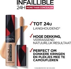 L'Oréal Paris - Infaillible More Than Concealer - 328 Linen - Langhoudende Concealer Met Een Hoge Dekking - 11ml -Maybelline Winkel 1200x1164 5