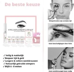 Merkloos Wimper & Wenkbrauw Lifting Set - Wimperlift - Wenkbrauwlift - Lashlift - Browlift - Proffesional Wimperlifting - Lash Lift - Wimperkit - Wenkbrauwkit - Permanent Gekrulde Wimpers - Lashes And Brows - Lash & Brow Kit -Maybelline Winkel 1200x1177 3