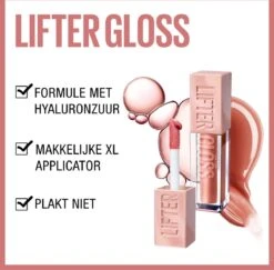 Maybelline New York - Lifter Gloss Lipgloss - 3 Moon - Roze - Glanzende Lipgloss - 5.4ml -Maybelline Winkel 1200x1179 5