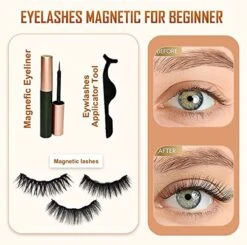 24 Magnetische Wimpers Met Eyelinerkit / 12 Paar- Herbruikbare Magnetische Wimpers - Natuurlijk Ogende Wimperspakket, 2 Buizen Magnetische Eyeliner, 3D Magnetische Nepwimperskit Met Wimperpincet - Magnetische Wimpers -Maybelline Winkel 1200x1190 10