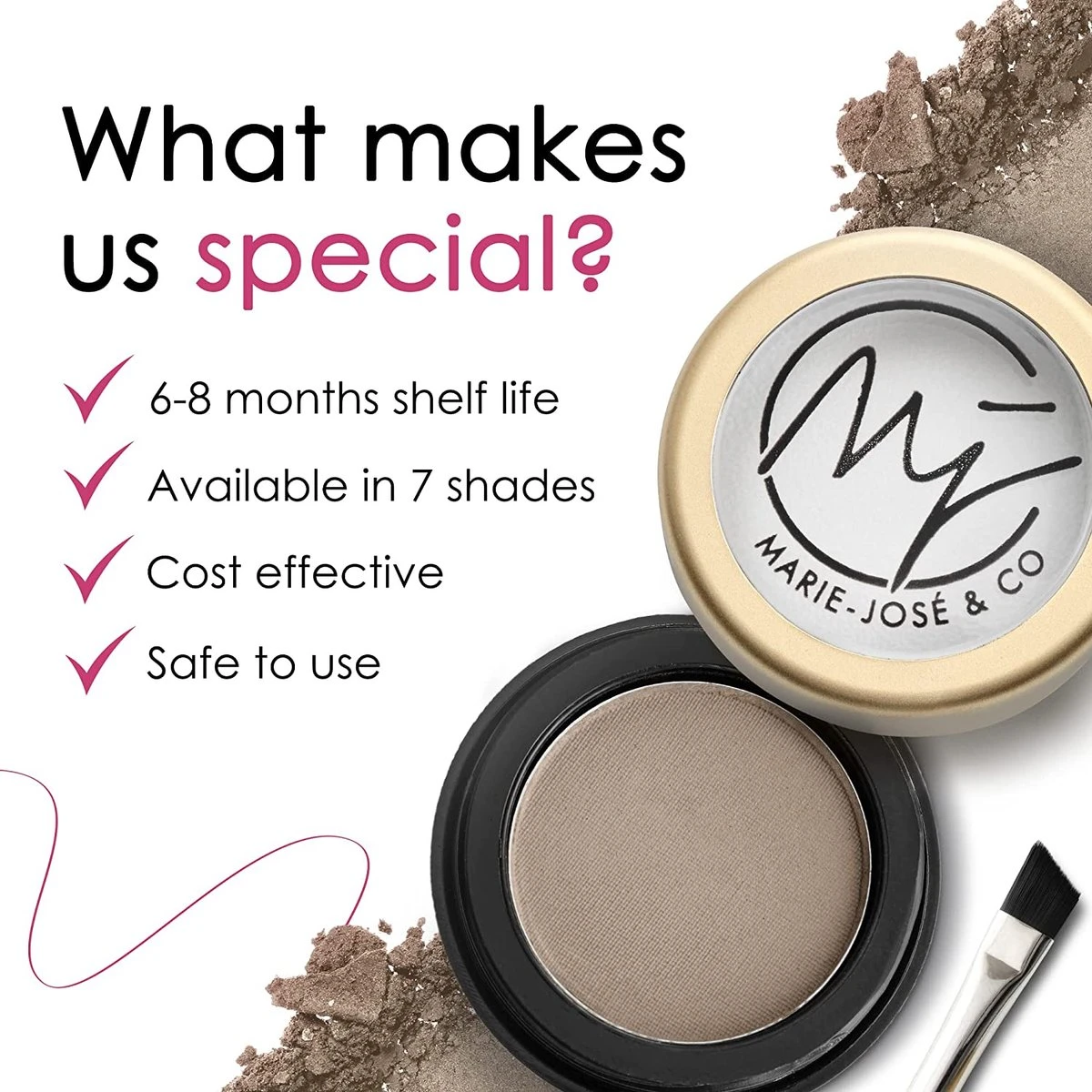 Wenkbrauwpoeder Donkerblond - Taupe - Wenkbrauw Make-up - Zachte, Natuurlijke Wenkbrauwen - Marie-José & Co 5 Wenkbrauwpoeder Donkerblond - Taupe - Wenkbrauw Make-up - Zachte, Natuurlijke Wenkbrauwen - Marie-José & Co - Afbeelding 3