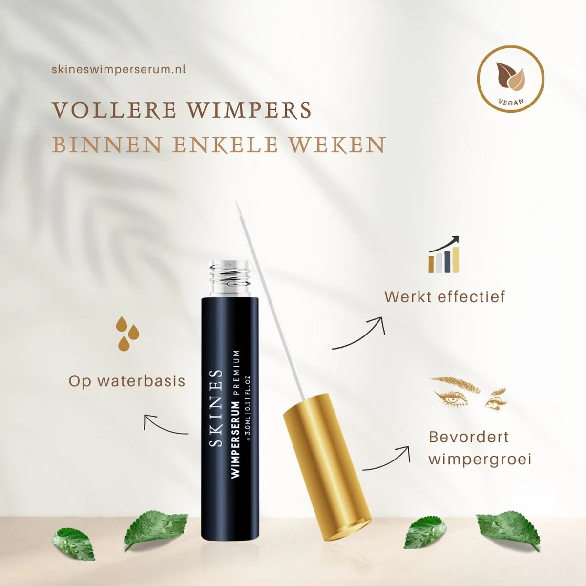 Skines® Wimperserum Premium – Eyelash Serum - Wenkbrauw Serum - Wimper Groei - 3ML 11 Skines® Wimperserum Premium – Eyelash Serum - Wenkbrauw Serum - Wimper Groei - 3ML - Afbeelding 9