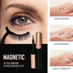 24 Magnetische Wimpers Met Eyelinerkit / 12 Paar- Herbruikbare Magnetische Wimpers - Natuurlijk Ogende Wimperspakket, 2 Buizen Magnetische Eyeliner, 3D Magnetische Nepwimperskit Met Wimperpincet - Magnetische Wimpers -Maybelline Winkel 1200x1200 866