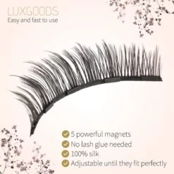 Luxgoods Magnetische Wimpers - Wimperset 3 Paar+ 1 Flesjes Eyeliner+ 1 Pencet - Herbruikbaar-magneet Wimpers -lashes-magnetic Lashes -Maybelline Winkel 1200x1200 906