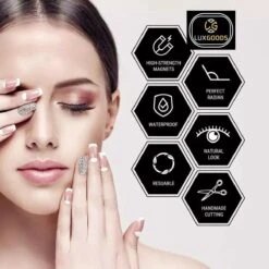 Luxgoods Magnetische Wimpers - Wimperset 3 Paar+ 1 Flesjes Eyeliner+ 1 Pencet - Herbruikbaar-magneet Wimpers -lashes-magnetic Lashes -Maybelline Winkel 1200x1200 907