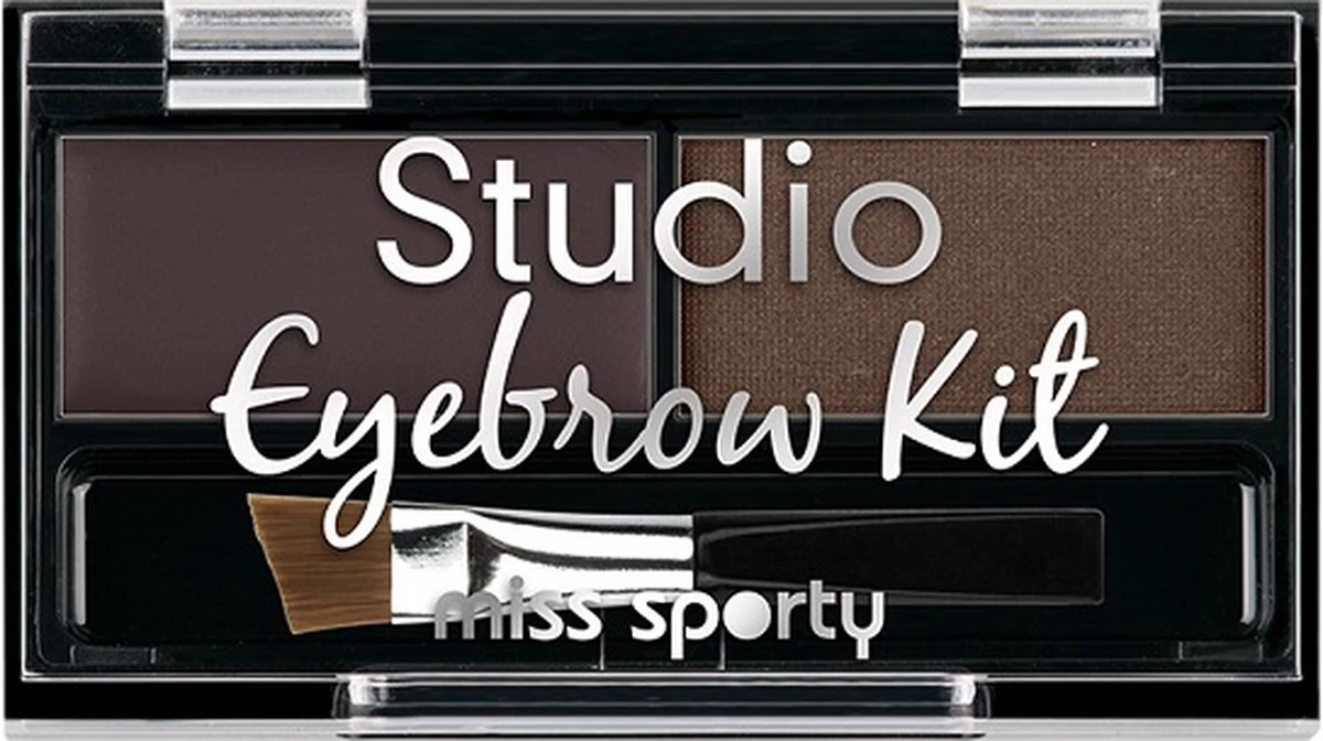 Miss Sports - Studio Eyebrow Kit Palette To Makeup Eyebrows 001 Medium Brown 1.1G 3 Miss Sports - Studio Eyebrow Kit Palette To Makeup Eyebrows 001 Medium Brown 1.1G