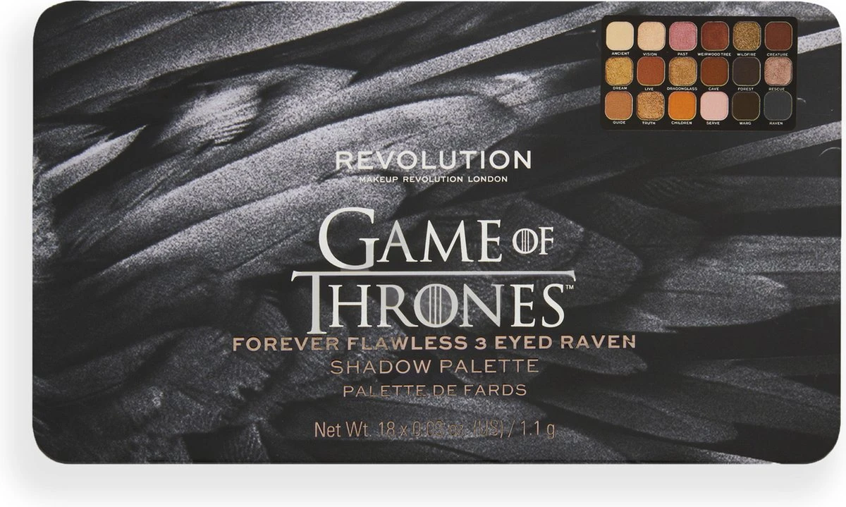 Makeup Revolution X Game Of Thrones 3 Eyed Raven Forever Flawless Shadow Palette - Oogschaduw Palette 6 Makeup Revolution X Game Of Thrones 3 Eyed Raven Forever Flawless Shadow Palette - Oogschaduw Palette - Afbeelding 4