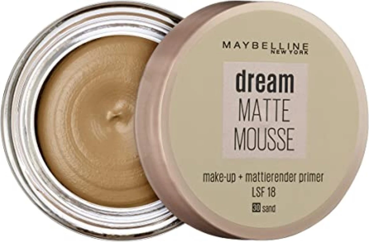 Maybelline Dream Matte Mousse Foundation - 030 Sand 11 Maybelline Dream Matte Mousse Foundation - 030 Sand - Afbeelding 9