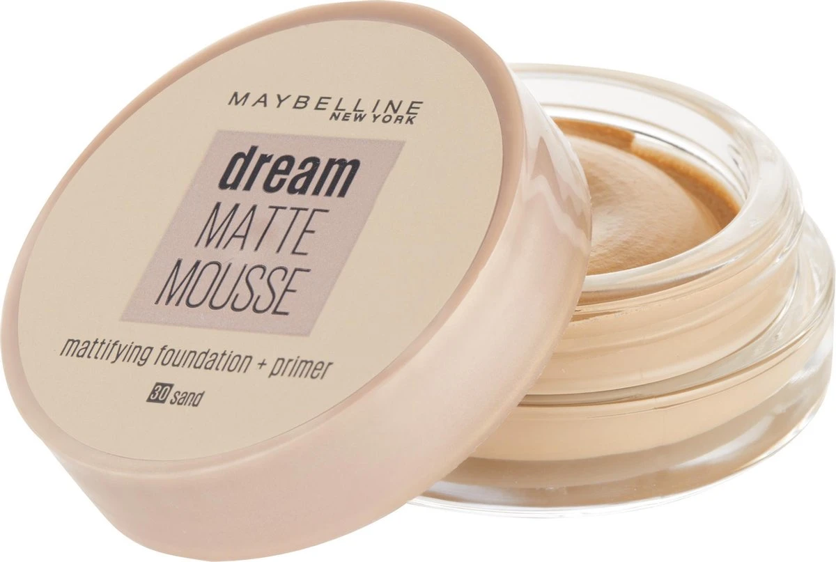 Maybelline Dream Matte Mousse Foundation - 030 Sand 4 Maybelline Dream Matte Mousse Foundation - 030 Sand - Afbeelding 2