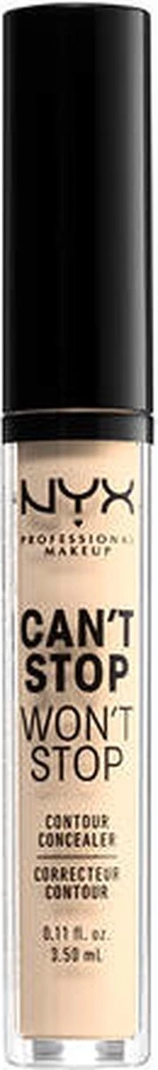 NYX Professional Makeup Can't Stop Won't Stop Contour Concealer - Pale CSWSC1 - 3,5 Ml 5 NYX Professional Makeup Can't Stop Won't Stop Contour Concealer - Pale CSWSC1 - 3,5 Ml - Afbeelding 3