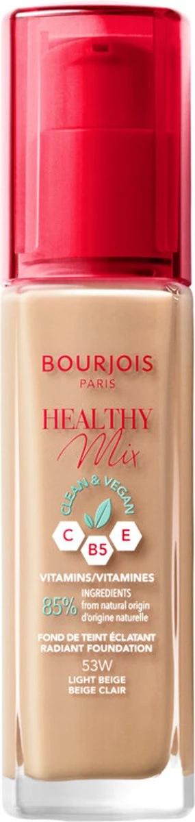 Bourjois Healthy Mix Clean Vegan Foundation 053 Light Beige 3 Bourjois Healthy Mix Clean Vegan Foundation 053 Light Beige