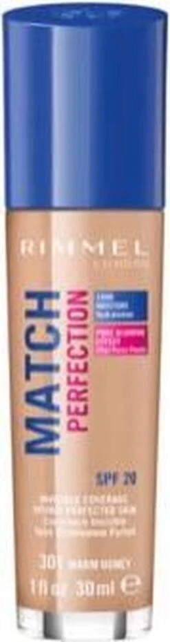 Rimmel London Match Perfection Foundation 301 Warm Honey -Maybelline Winkel 319x1200 2