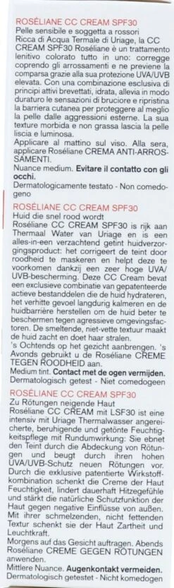 Uriage Roséliane Cc Crème Spf30 -Maybelline Winkel 356x1200 1