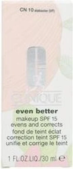 Clinique Even Better Foundation - CN 10 Alabaster - Met SPF 15 24 Clinique Even Better Foundation - CN 10 Alabaster - Met SPF 15 -Maybelline Winkel 521x1200