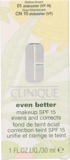 Clinique Even Better Foundation - CN 10 Alabaster - Met SPF 15 20 Clinique Even Better Foundation - CN 10 Alabaster - Met SPF 15 -Maybelline Winkel 529x1200