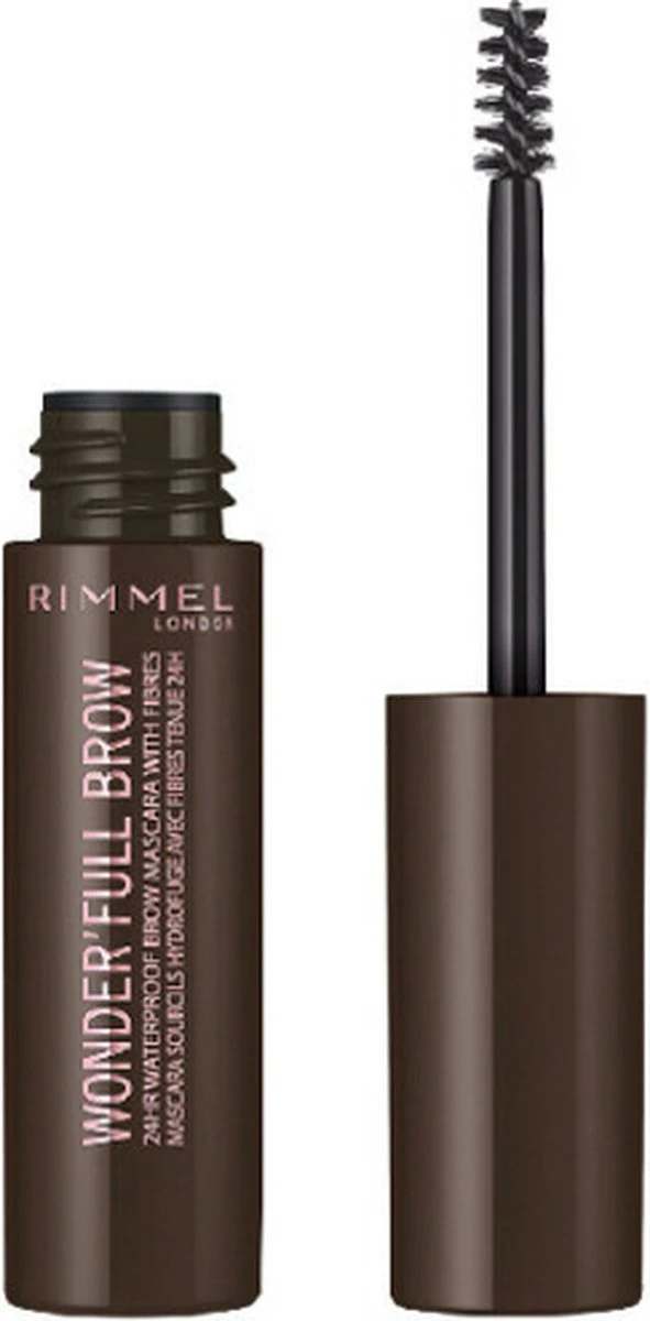 Rimmel London Wonder'full 24 Hour Brow Mascara - Wenkbrauwgel - 003 Dark Brown 4 Rimmel London Wonder'full 24 Hour Brow Mascara - Wenkbrauwgel - 003 Dark Brown - Afbeelding 2