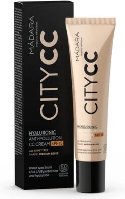 MÁDARA Anti-Pollution CC Cream SPF15 Medium Beige 40ml - Hyaluronzuur -UVA/UVB -Maybelline Winkel 757x1200 1