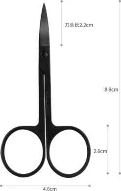 Medies - Professionele Schaar Voor Wenkbrauwen | Wenkbrauw Schaartje | Wenkbrauwschaar | Wenkbrauw Schaar | Gebogen Schaar| Schaar Voor Baard | Wenkbrauw Trimmer | Baardschaar - RVS - Zwart -Maybelline Winkel 762x1200 6