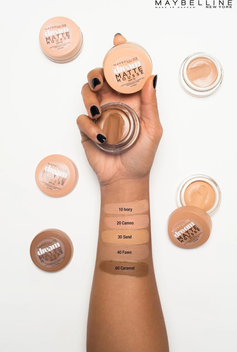 Maybelline Dream Matte Mousse Foundation - 030 Sand 7 Maybelline Dream Matte Mousse Foundation - 030 Sand - Afbeelding 5