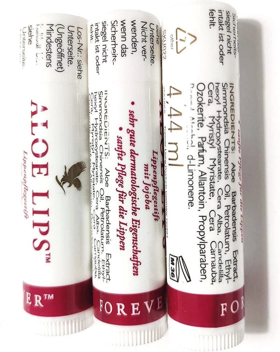 Forever Aloe Lips - Voordeelpakket 3x Sticks 3 Forever Aloe Lips - Voordeelpakket 3x Sticks