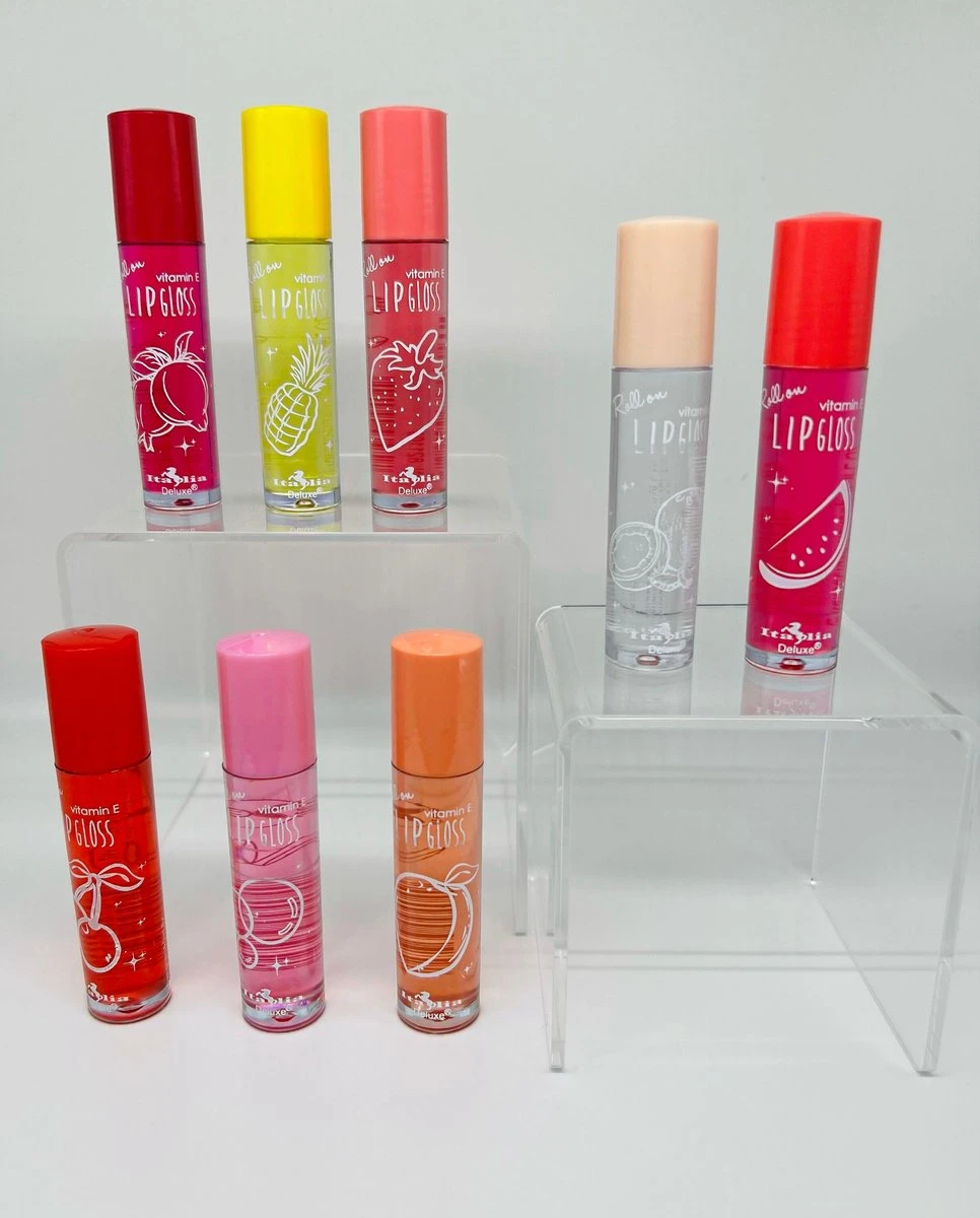 Lipgloss Fruit - Italia Deluxe - Vitamine E - Roll On - Per Stuk 5 Lipgloss Fruit - Italia Deluxe - Vitamine E - Roll On - Per Stuk - Afbeelding 3