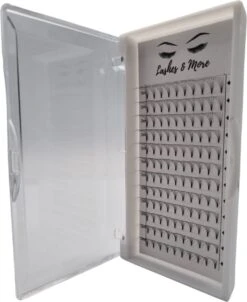 Lashes & More - Nepwimpers - 6D 12mm 0.07 D Krul - Pre-Made Volume Fans – Russian Volume – Pre-Made Fans- Wimperextensions – Wimper Extensions - Verkrijgbaar In Lengte 8mm Tot 15mm